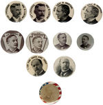 REPUBLICAN 1896 PRESIDENTIAL & VP HOPEFULS: FIVE CANDIATES/ELEVEN ITEMS.