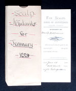 "SCALPS" PAYMENT RECEIPTS FROM CALIFORNIA 1889 LOT.