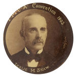 LARGE REAL PHOTO BUTTON FOR TR’S TREASURY SECRETARY & 1908 HOPEFUL.