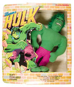 "THE AMAZING SPIDER-MAN/THE INCREDIBLE HULK" KNICKERBOCKER BOXED DOLL PAIR.