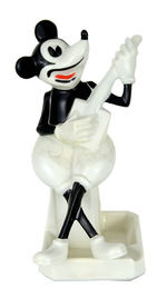 MICKEY MOUSE ART DECO STYLE LARGE CHINA FIGURE WITH ASHTRAY.