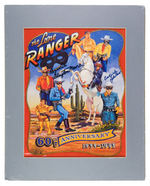 "THE LONE RANGER - 60th ANNIVERSARY" DOUBLE-SIGNED LIMITED EDITION EMBOSSED TIN SIGN.