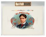 "AL PHILLIPS" CIGAR BOX INNER LABEL PROOF.