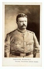 "THEODORE ROOSEVELT" IN "ROUGH RIDERS" UNIFORM ADVERTISING CARD FROM "FAIRBANK'S FAIRY SOAP."