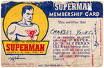 "SUPERMAN" RADIO CLUB MEMBERSHIP CARD.