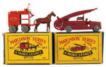 MATCHBOX/LESNEY EARLY BOXED DIECAST LOT OF FOUR.