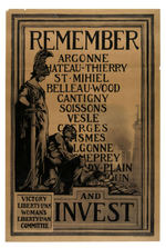 WORLD WAR I "REMEMBER AND INVEST" SECOND LIBERTY LOAN POSTER.