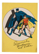 BATMAN MARCH OF DIMES - INFANTILE PARALYSIS CARD.