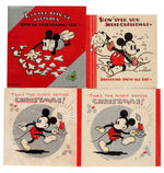 MICKEY MOUSE 1930s CHRISTMAS CARD LOT.