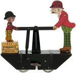 "MOON MULLINS & KAYO" MARX WIND-UP RAILROAD HANDCAR.