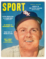 NELLIE FOX AUTOGRAPHED "SPORT" 1958 MAGAZINE.