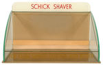 "SCHICK SHAVER" DOMED GLASS STORE DISPLAY CASE.