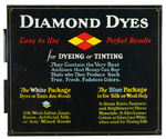 "DIAMOND DYES" TIN LITHO STORE DISPLAY CABINET.