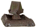 EARLY EGYPTIAN THEME CAST IRON MATCH BOOK HOLDER/ASHTRAY.