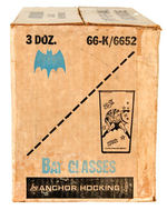 “BATMAN GLASSES” WITH SHIPPING CARTON.