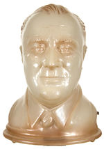 FDR GLASS BUST WITH INTERIOR LIGHT.