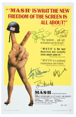 “MASH” MOVIE POSTER SIGNED BY 5 STARS.