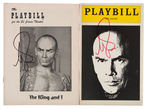 YUL BRYNNER SIGNED "THE KING AND I - PLAYBILL" PAIR.