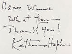 KATHARINE HEPBURN SIGNED "ME - STORIES OF MY LIFE" FIRST EDITION AUTOBIOGRAPHY.