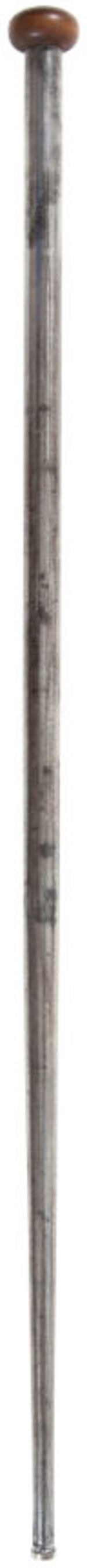 STEEL CANE WITH 48-STAR AMERICAN FLAG.