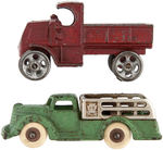 HUBLEY CAST-IRON TRUCK PAIR.