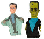 "THE MUNSTERS" PUPPET TRIO AND LARGE HERMAN MUNSTER TALKING PUPPET.