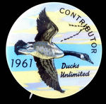 "DUCKS UNLIMITED 1961 CONTRIBUTOR."