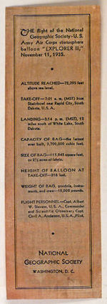 HOT AIR BALLOON "EXPLORER II" BOOKMARK