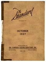 “THE STANDARD” 1927 CASTING DIRECTORY.