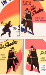 "THE SHADOW BLUE COAL" LOT OF FOUR OUTSTANDING FULL COLOR FULL FIGURE BLOTTERS.