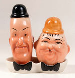 LAUREL & HARDY "DRESDEN" SALT & PEPPER SET.