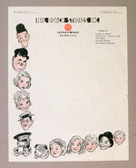 "HAL ROACH STUDIOS INC." 1930s STATIONERY W/LAUREL & HARDY, OUR GANG, OTHERS.