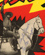 CLAYTON MOORE/JAY SILVERHEELS SIGNED LONE RANGER/TONTO/LASSIE PERSONAL APPEARANCE SIGN.