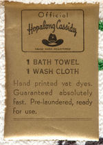 "OFFICIAL HOPALONG CASSIDY" BOXED TOWEL SET.