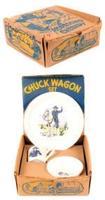 "HOPALONG CASSIDY CHUCK WAGON SET" IN ORIGINAL BOX.