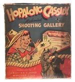 "HOPALONG CASSIDY MECHANICAL SHOOTING GALLERY" BOXED TOY.