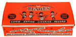 "THE BEATLES LONG EATING LICORICE RECORD" DISPLAY BOX WITH CANDY.
