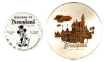 DISNEYLAND EARLY CONVENTION BUTTON 1956 AND LADIES COMPACT.