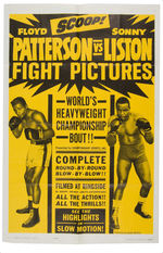 "SCOOP! FLOYD PATTERSON VS. SONNY LISTON FIGHT PICTURES" POSTER.