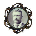 TR REAL PHOTO 1904 IN ORNATE BRASS FRAME.