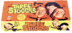 "THREE STOOGES" GUM CARD DISPLAY BOX AND WRAPPERS.