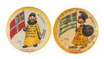 YELLOW KID BUTTONS #104 & 105.