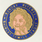 SHIRLEY TEMPLE ENGLISH NEWSPAPER CLUB BADGE.