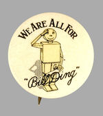 "BILL DING" CONSTRUCTION TOY EARLY BUTTON.