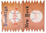 "BROOKLYN DODGERS/NEW YORK GIANTS" WOODEN WALL PLAQUES.