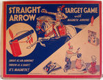 "STRAIGHT ARROW TARGET GAME" W/MAGNETIC ARROWS.