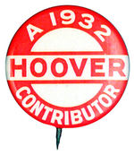 "HOOVER 1932 CONTRIBUTOR."