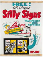 KELLOGG'S "SUGAR POPS - SILLY SIGNS" CEREAL BOX FLAT LOT.