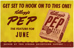 KELLOGG'S "PEP WHEAT FLAKES" CEREAL BOX FLAT & PROMOTIONAL BOOKLET.