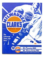 "MILWAUKEE CLARK'S HOCKEY TEAM PROGRAM.